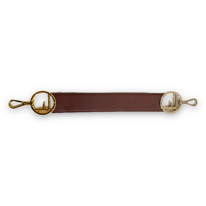 Fendi Red Snakeskin F Logo Bag Strap with Gold & Silver Hardware - photo 3 of 11
