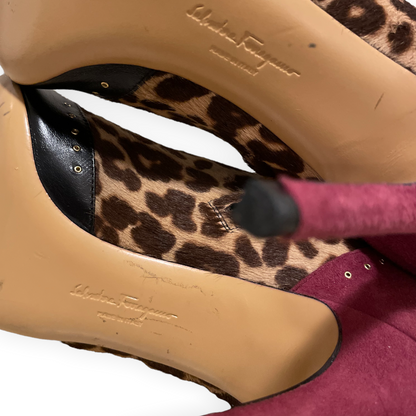 Salvatore Ferragamo Calf Hair Animal Print Ankle Booties - photo 8 of 9