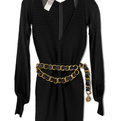 Hervé Léger Paris Bandage Mesh Cut-Out Long Sleeve Dress Small - photo 10 of 13