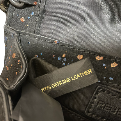 Rebecca Minkoff Black Hardware & Suede Crossbody Bag with Cobalt Blue & Rose Gold Splatter - photo 11 of 11