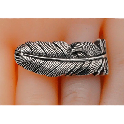 King Baby Solid Sterling Silver Raven Feather Ring - photo 9 of 9