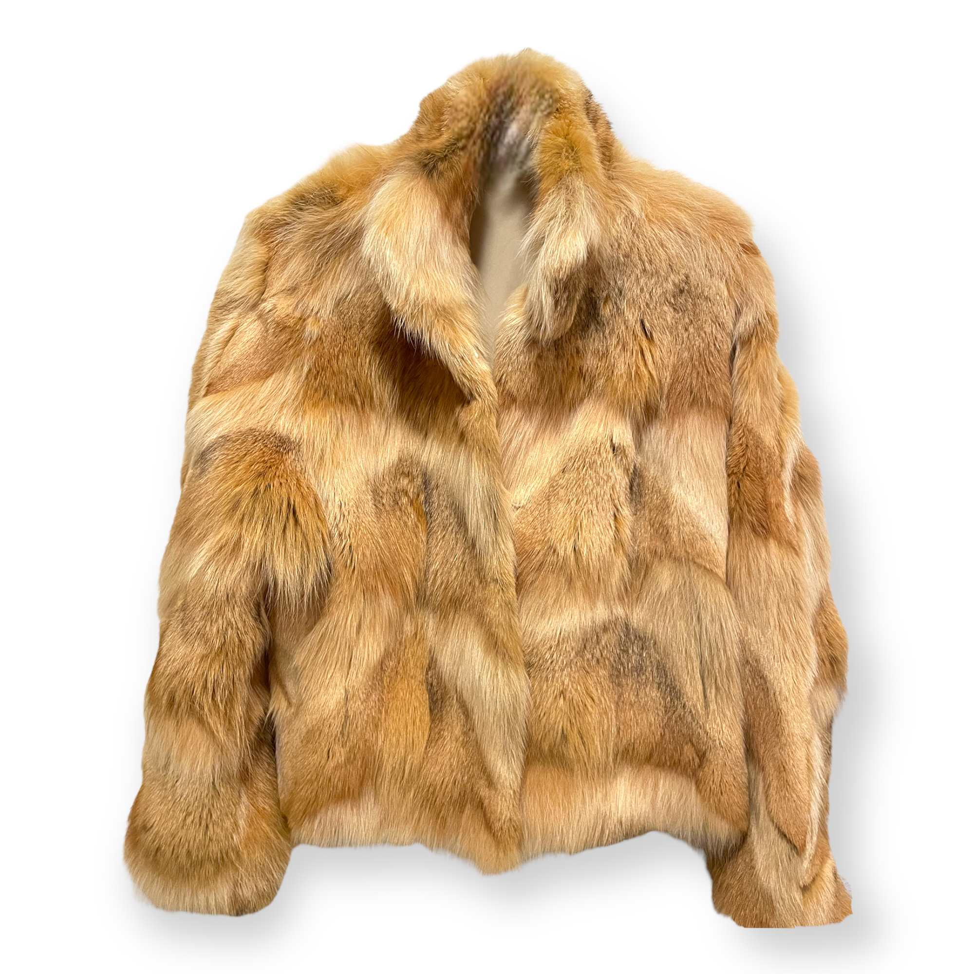 Real FUR COAT in Shades of Tan & Cognac