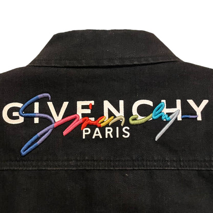 Givenchy Men's Denim Embroidered Logo Jacket Made in Italy - main product photo