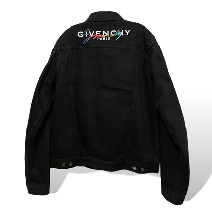 Givenchy Men's Denim Embroidered Logo Jacket Made in Italy - photo 4 of 10
