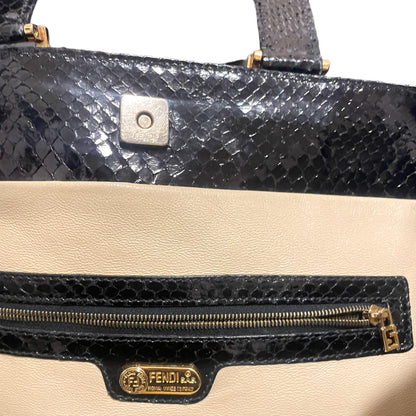 Fendi Vintage Exotic Twins Tote in Black Genuine Python - photo 3 of 17