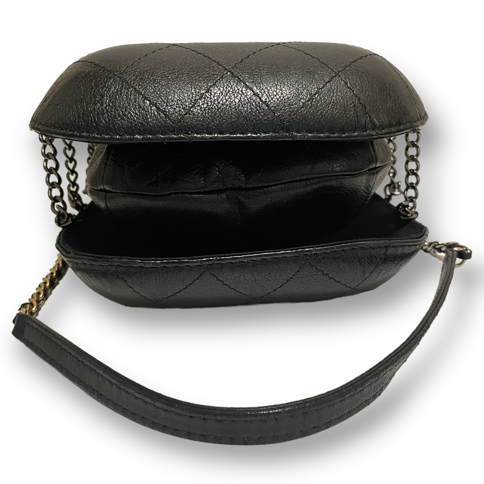 CHANEL Gabrielle Medium Purse/ Crossbody Bag in Quilted Black Caviar