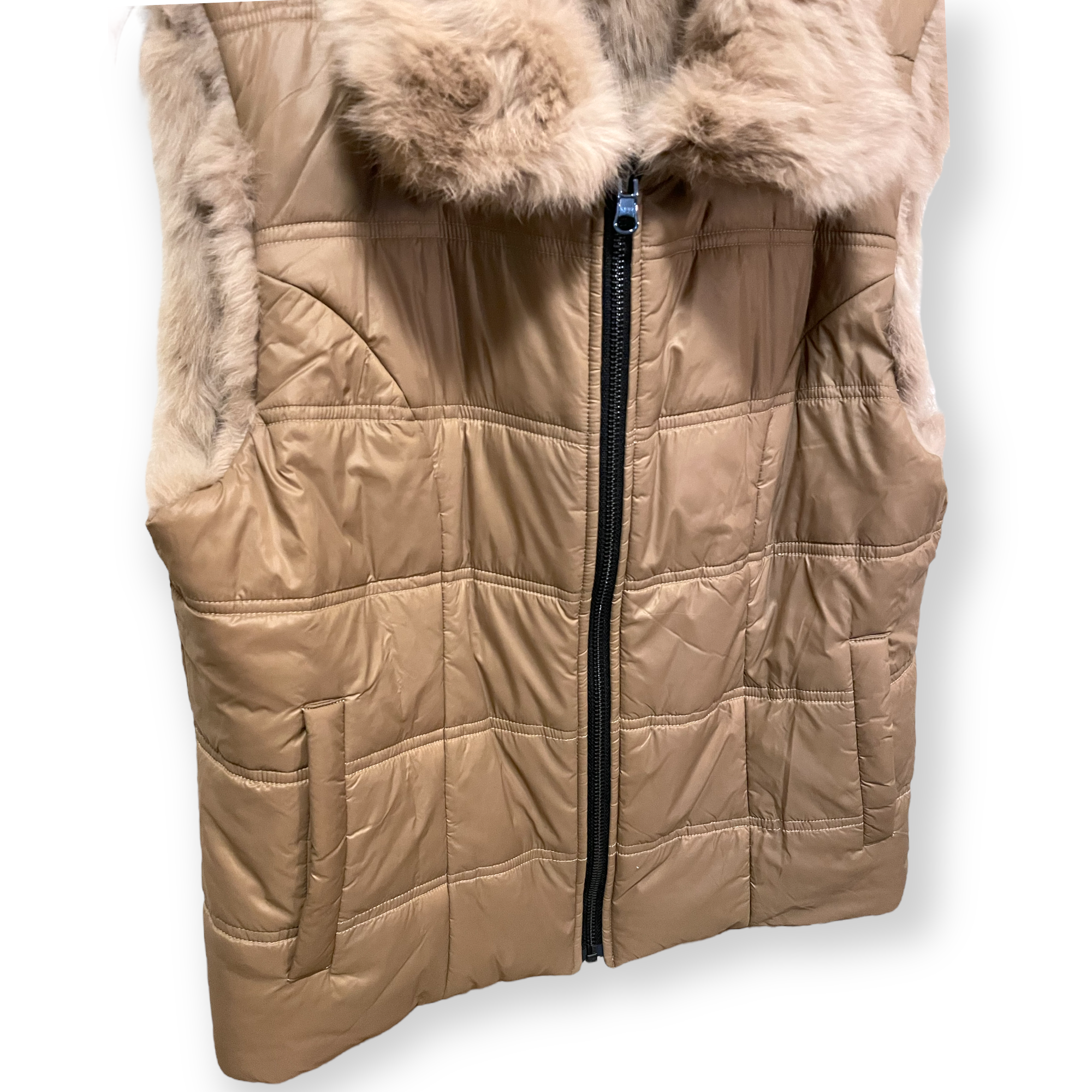 ADRIENNE LANDAU Reversible Real Fur Vest |Size: M|