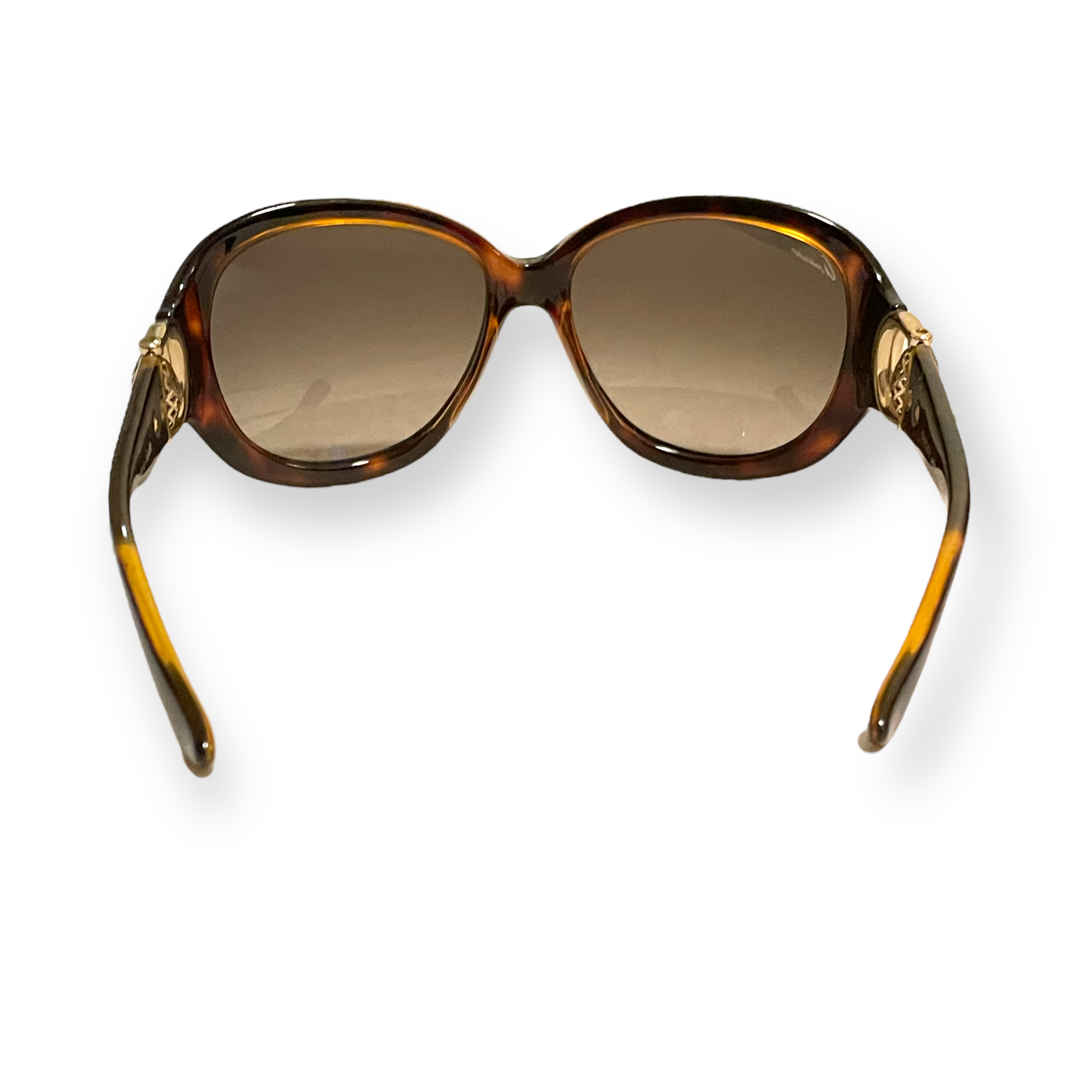 Oversized GUCCI Tortoise Frames with classic gold tone Horse-bit Design