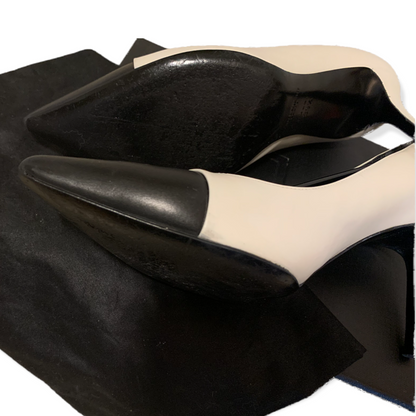 Saint Laurent YSL Porcellana/Nero Pumps - photo 9 of 11