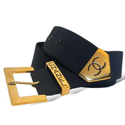 Chanel Vintage CC Logo Fabric Belt Circa Spring 99’ - photo 8 of 13