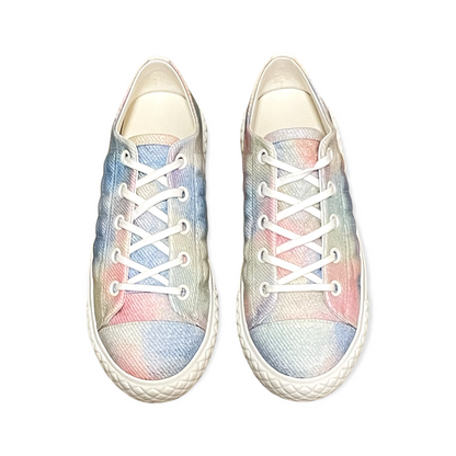 Chanel 22C Printed Fabric Green, Pink, Blue & White Sneakers - photo 11 of 12