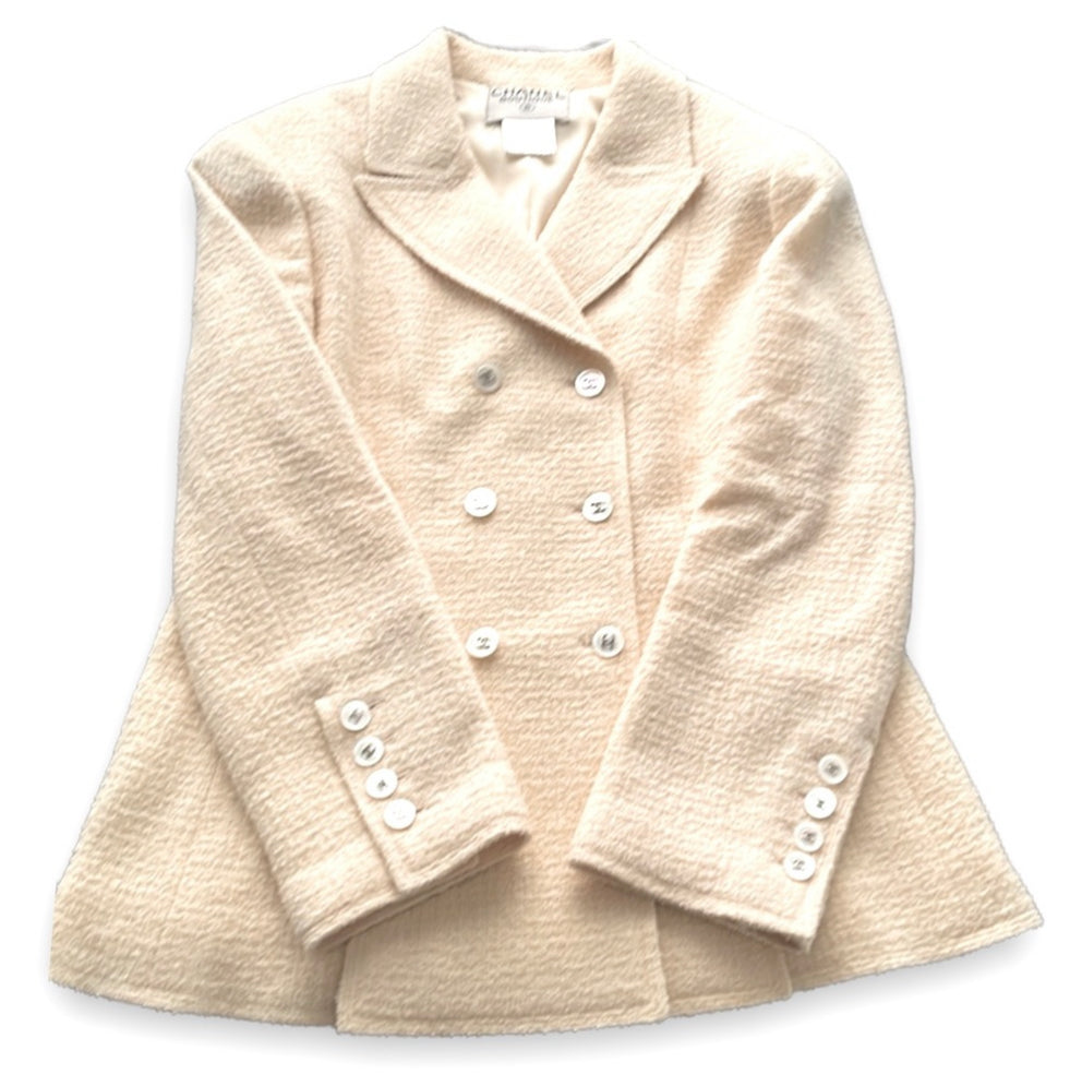 Vintage CHANEL Cream Tweed Blazer