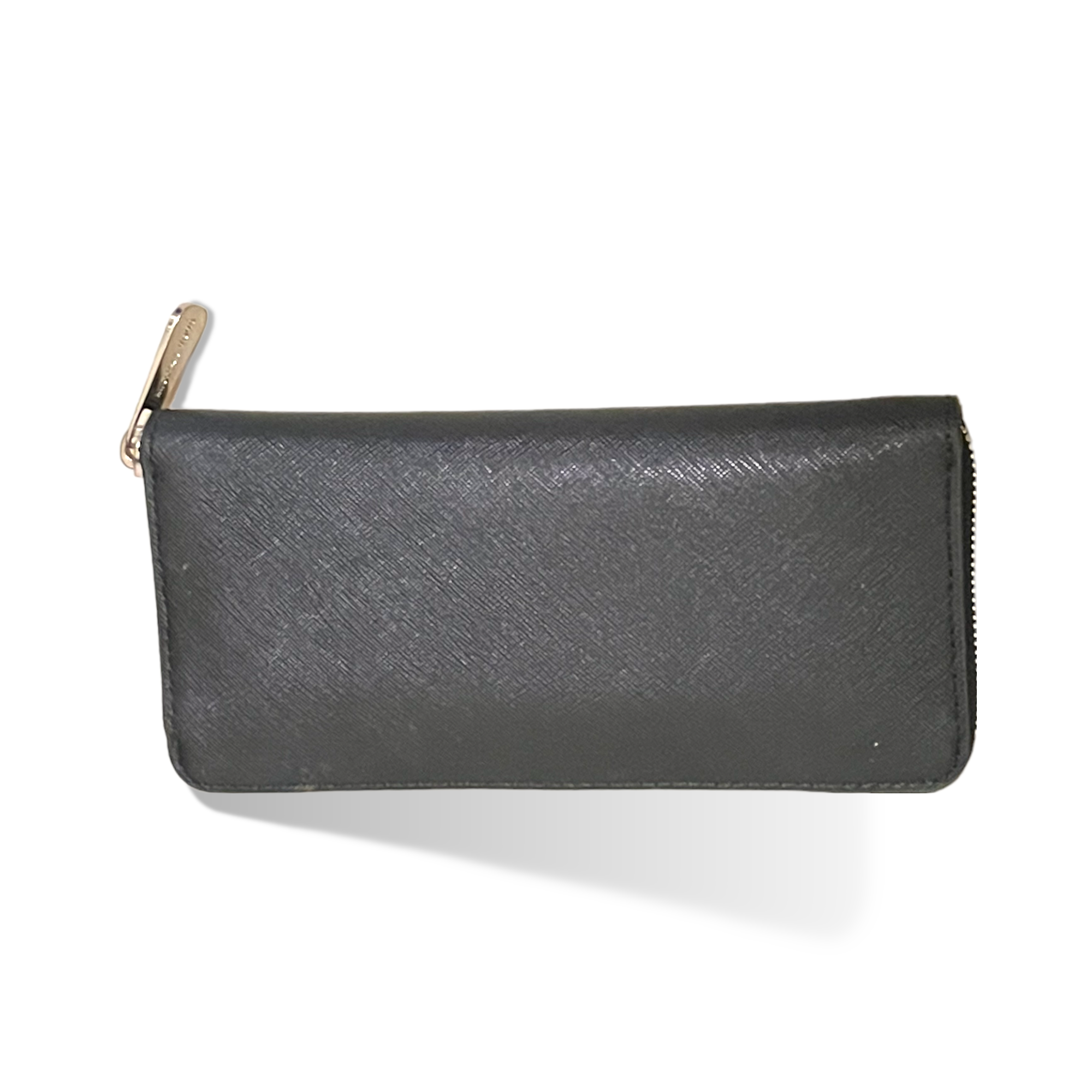 Michael Kors Black Saffiano Leather Zip Around Continental Wallet
