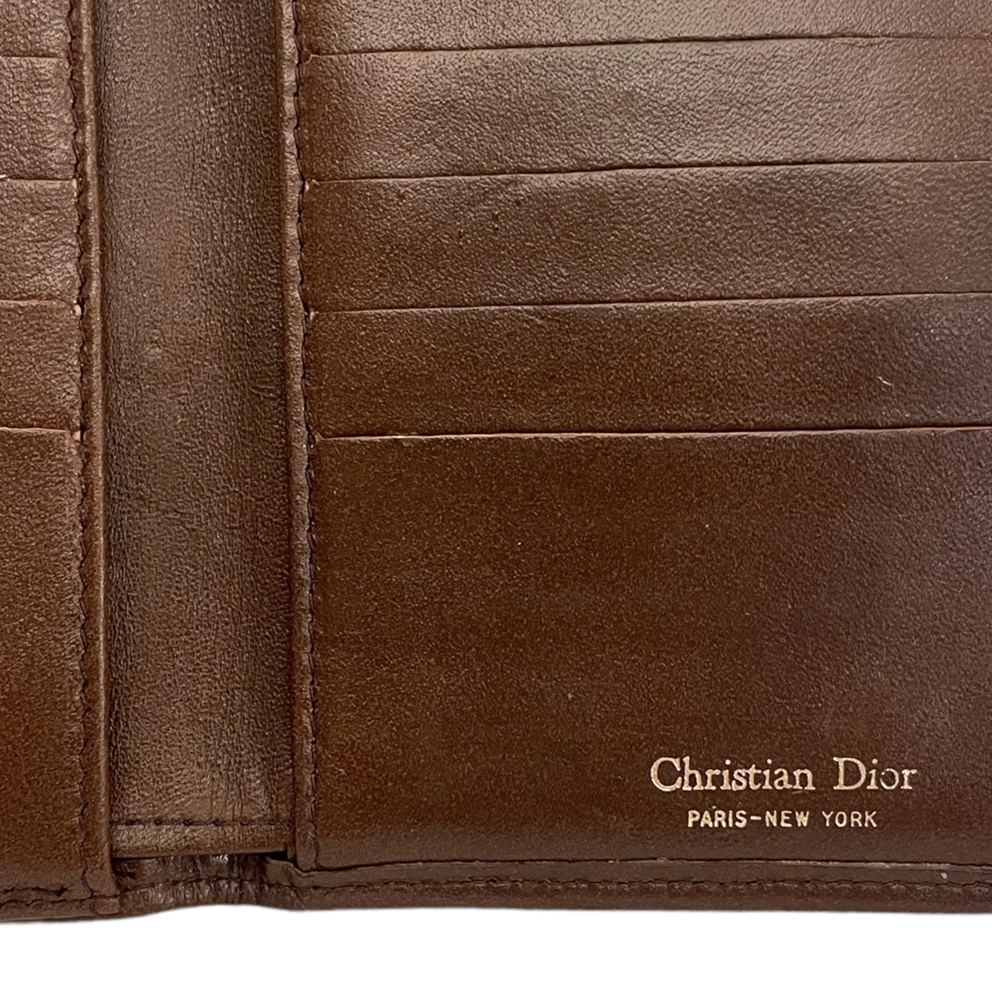 CHRISTIAN DIOR Brown Diorissimo RARE Vintage Wallet / French Purse