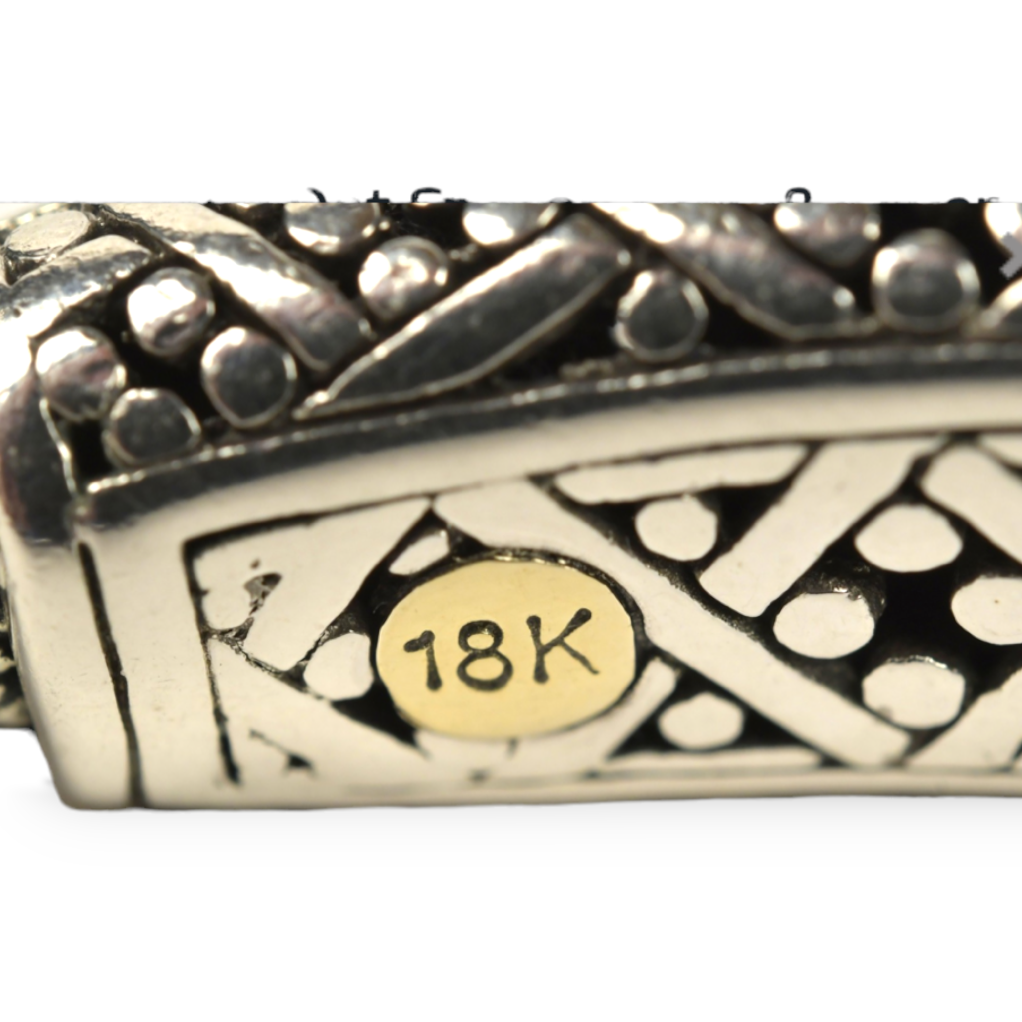 John Hardy Dot Station 18K and sterling silver bracelet (7.25)