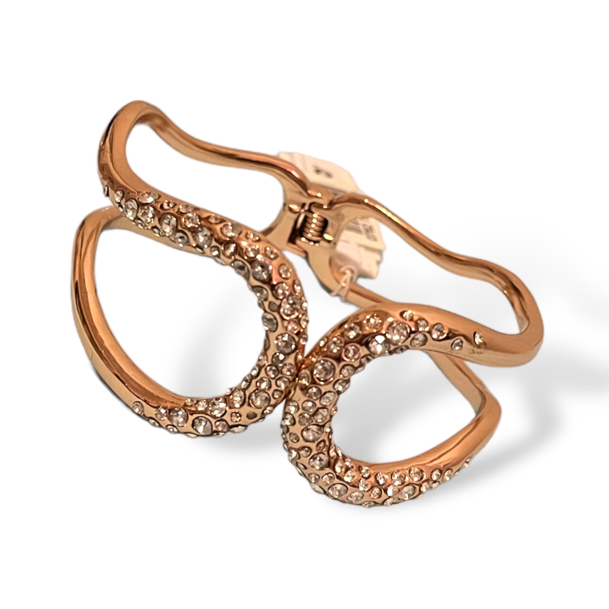 ALEXIS BITTAR Crystal Encrusted 18k Rose Gold Plated Cuff