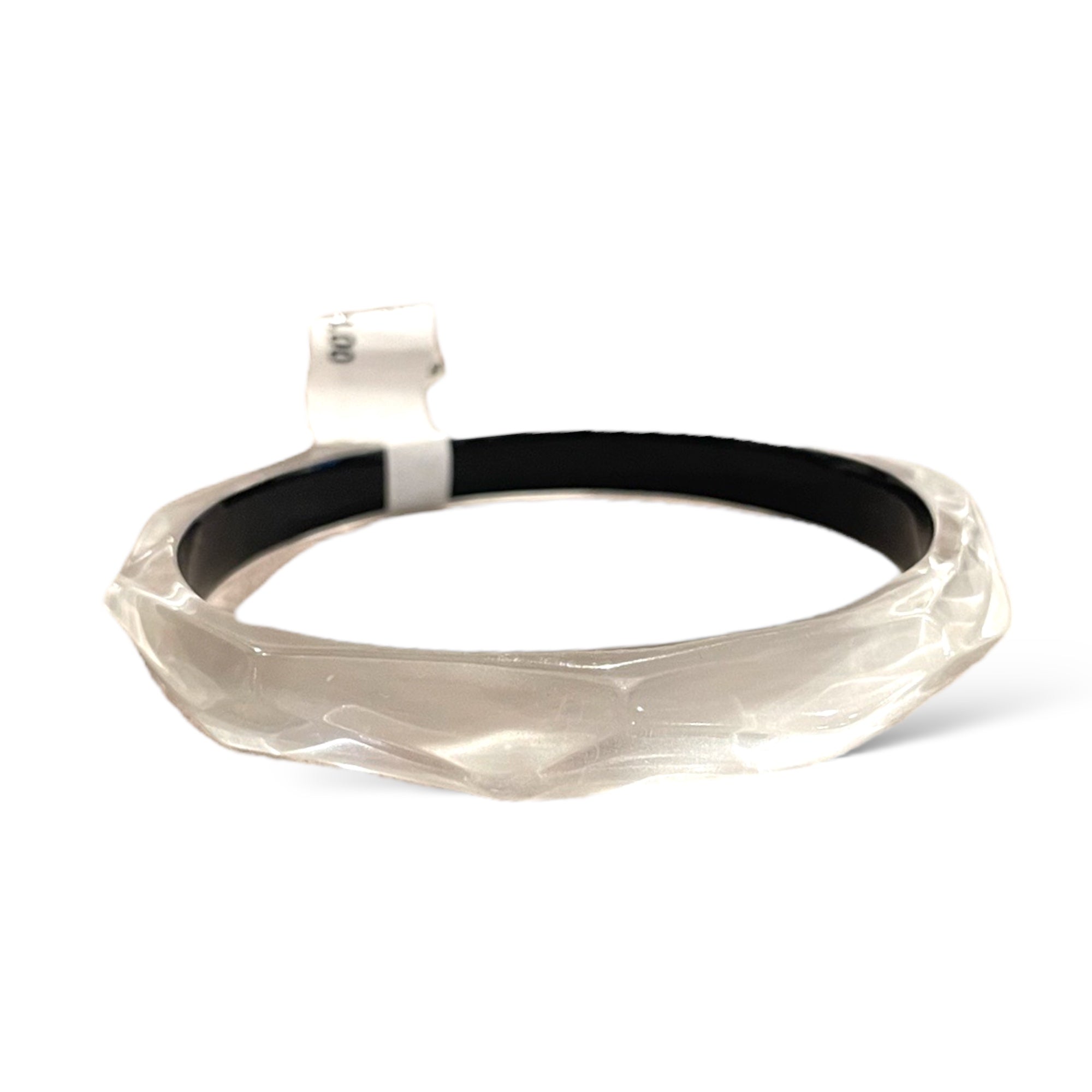 ALEXIS BITTAR Pearl White Lucite Bangle (O/S)