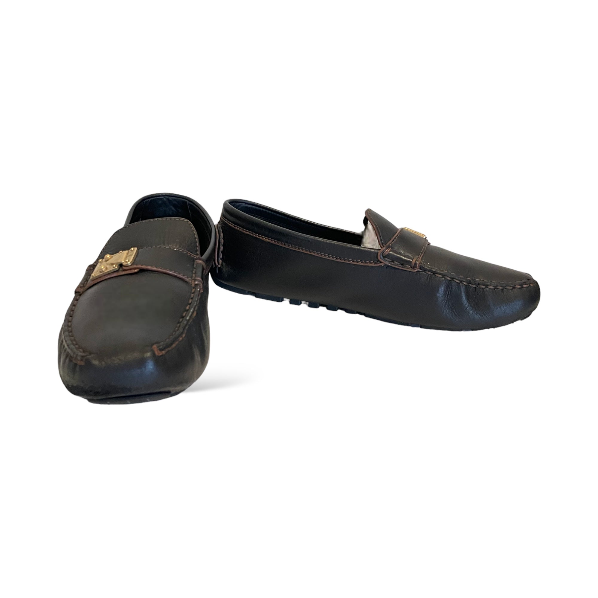 LOUIS VUITTON Vintage Suhali Leather Loafers |Size: 37.5|