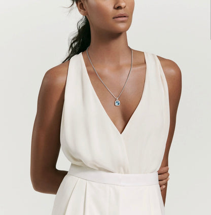 David Yurman Albion Pendant in Sterling Silver with Blue Topaz & Pavé Diamonds - photo 11 of 12