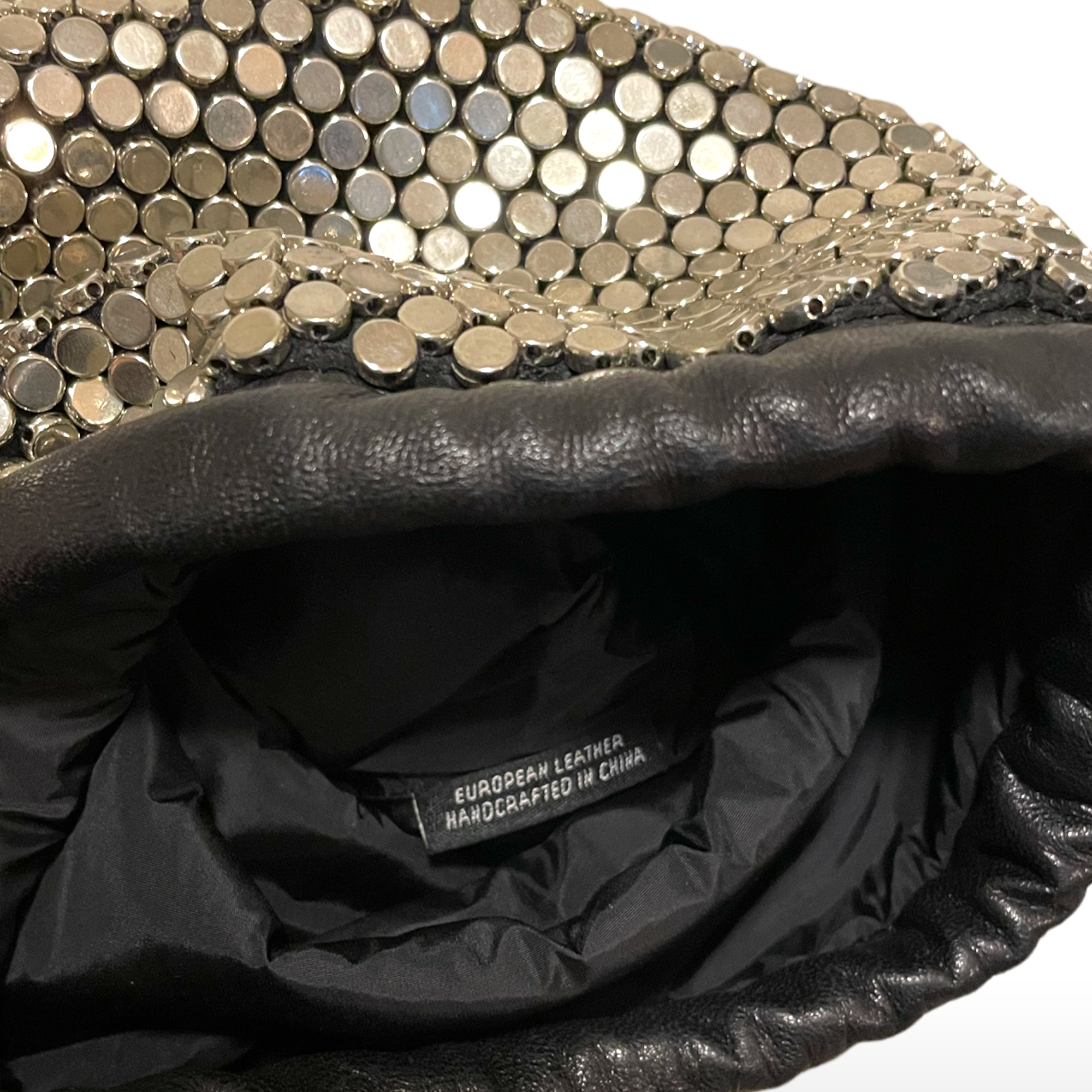 ALEXANDER WANG Chainmail Leather Clutch / Dust Bag