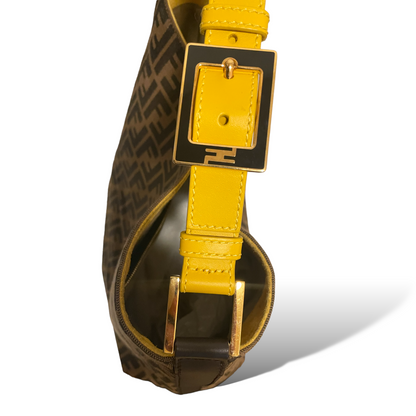 Fendi Large Tobacco/Ochre Zucca Print Canvas with Calfskin Trim Hobo Bag - photo 11 of 18