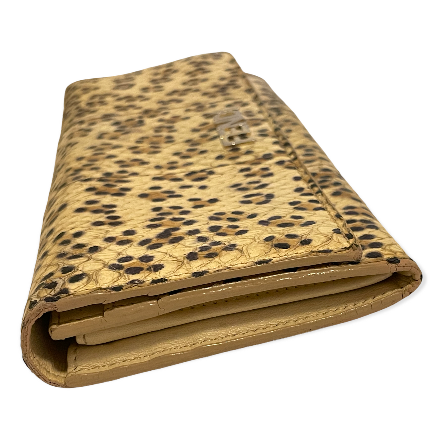 Super RARE Vintage Fendi Python Leopard Print Wallet