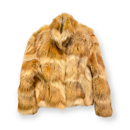 Real Fur Coat in Shades of Tan & Cognac - main product photo