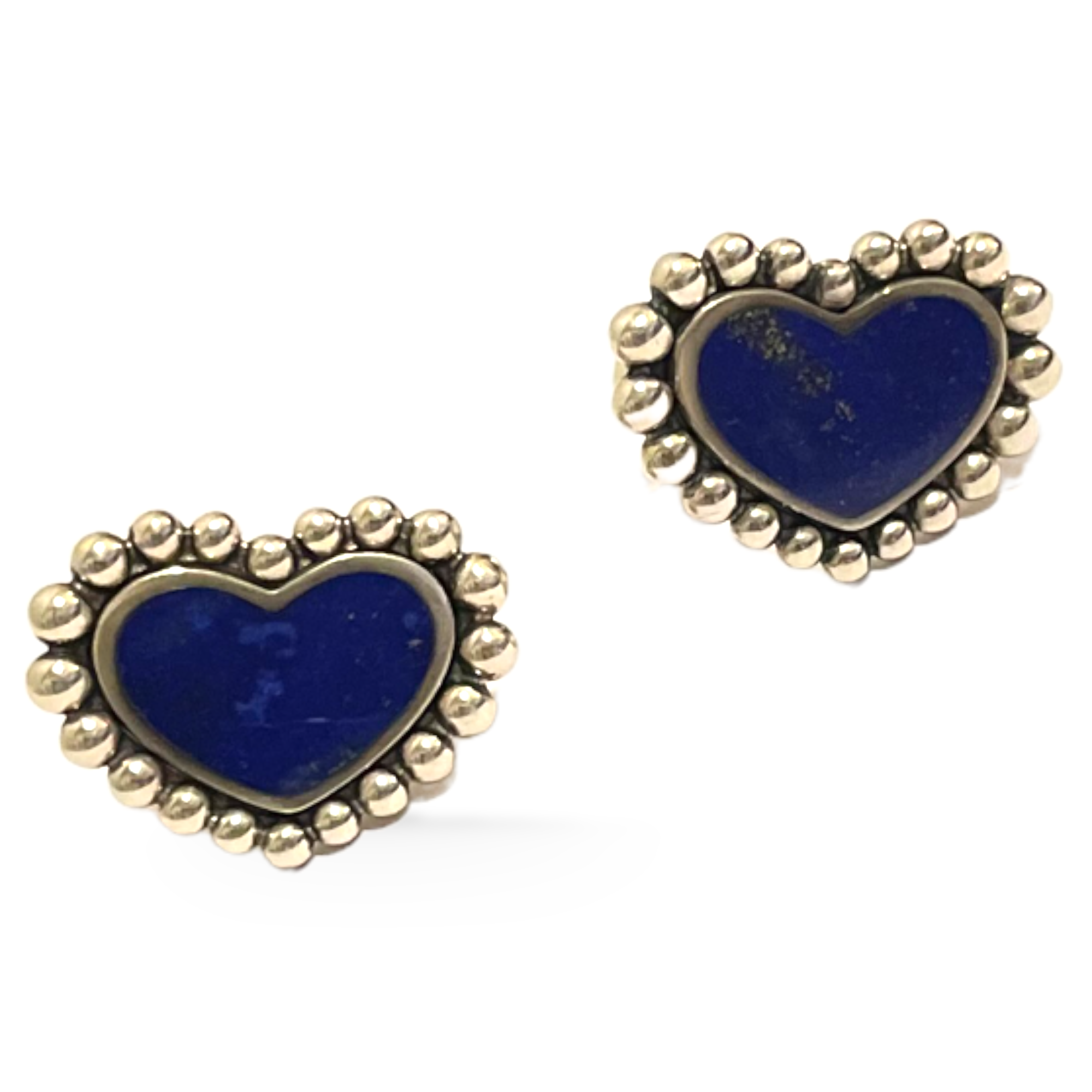 LAGOS Lapis Lazuli Maya Heart Stud Earrings