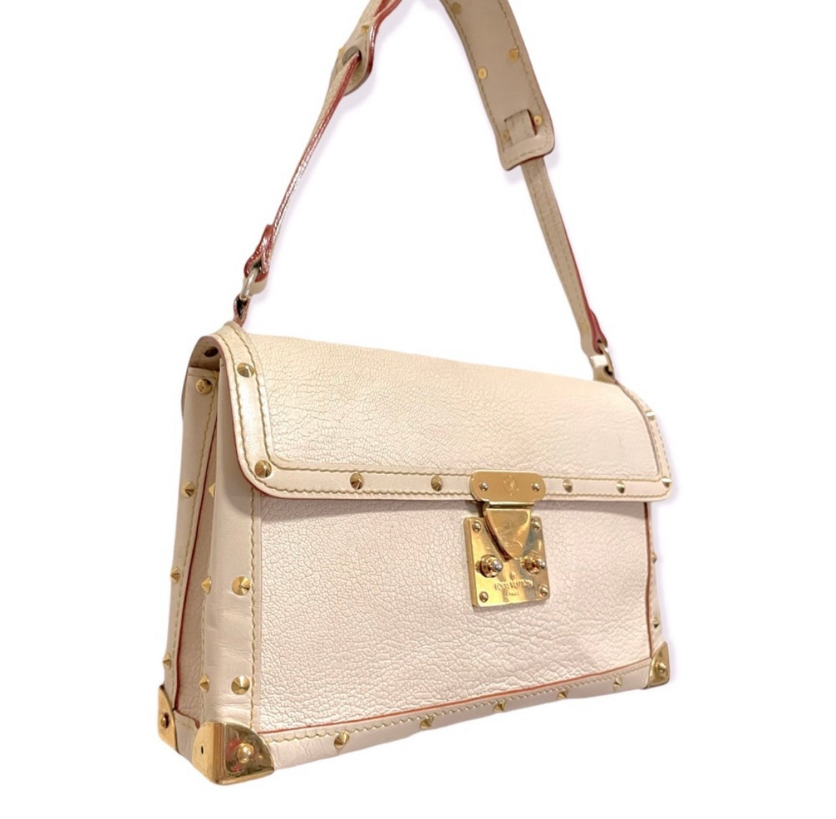 Louis Vuitton White Suhail Leather L'Aimable Bag For Sale at 1stDibs