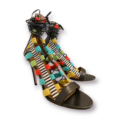 Aquazzura Black Leather Printed Pumps - photo 8 of 11