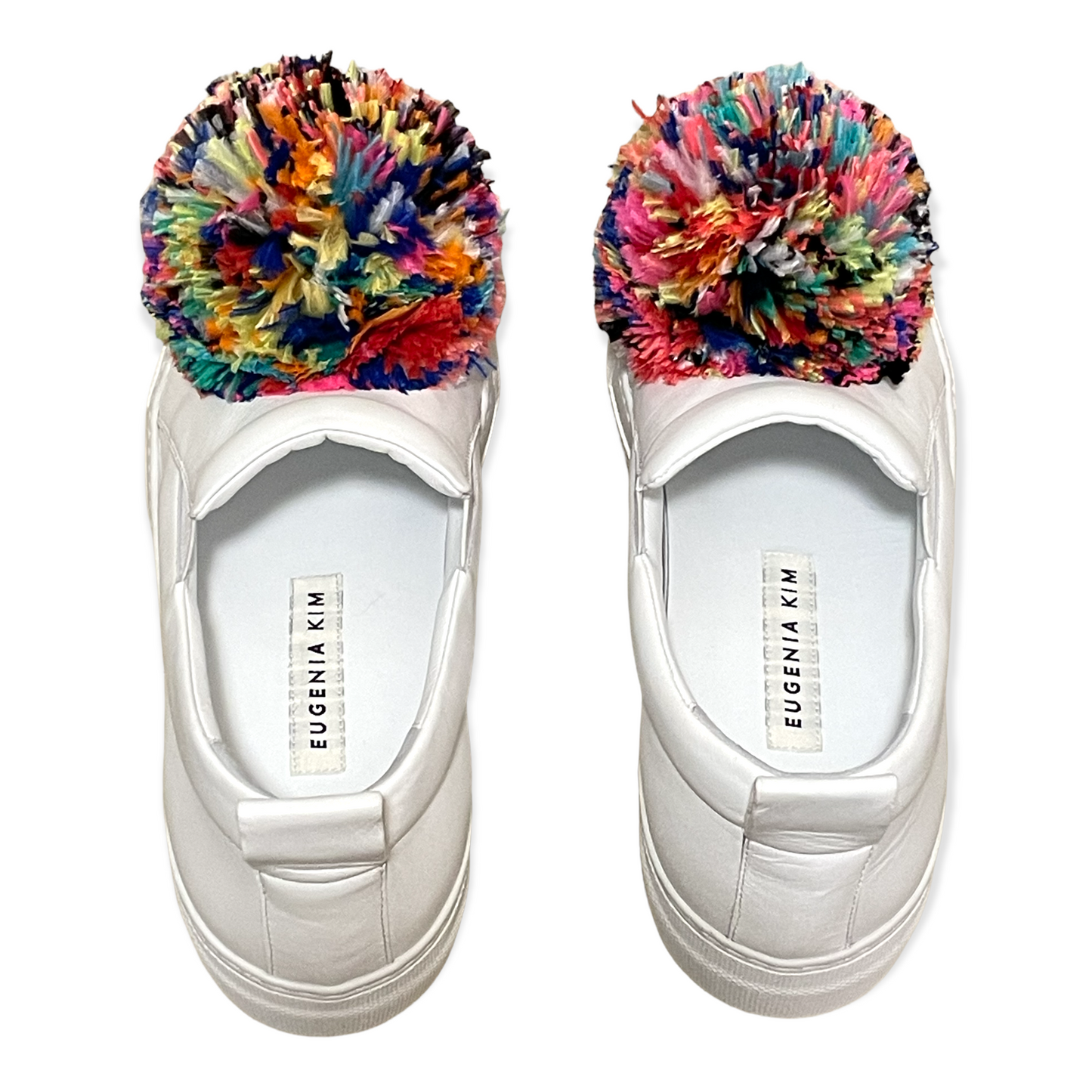 EUGENIA KIM Feather Pom-Pom Slip-on Sneakers