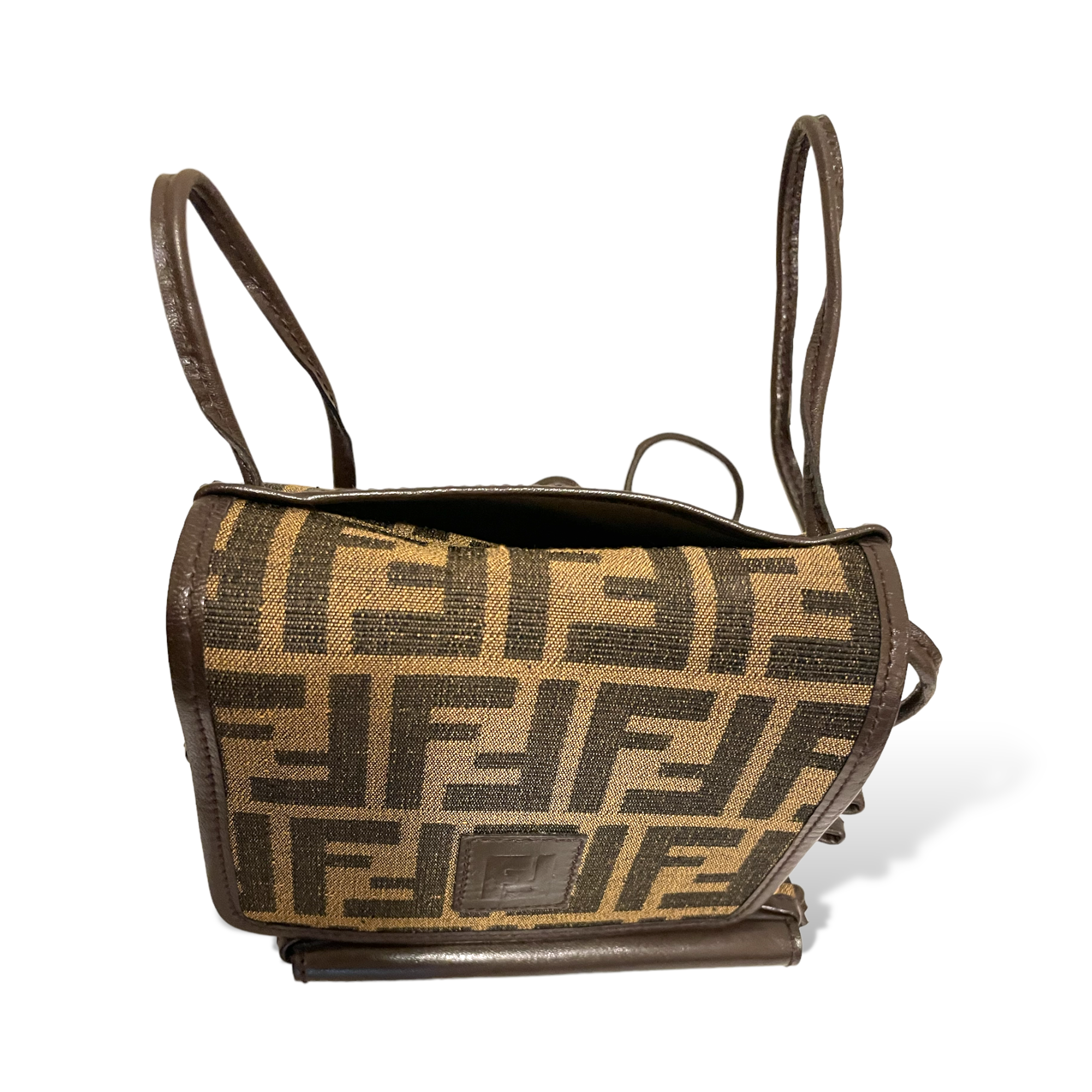 Fendi Vintage Zucca Print Mini Crossbody Accordion Bag