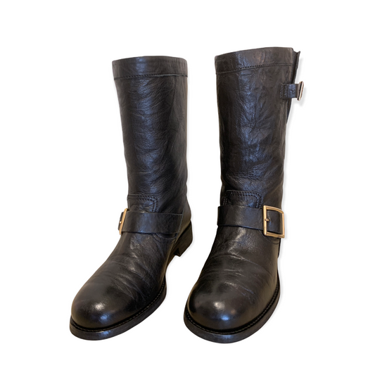 Jimmy Choo Leather Biker Boots