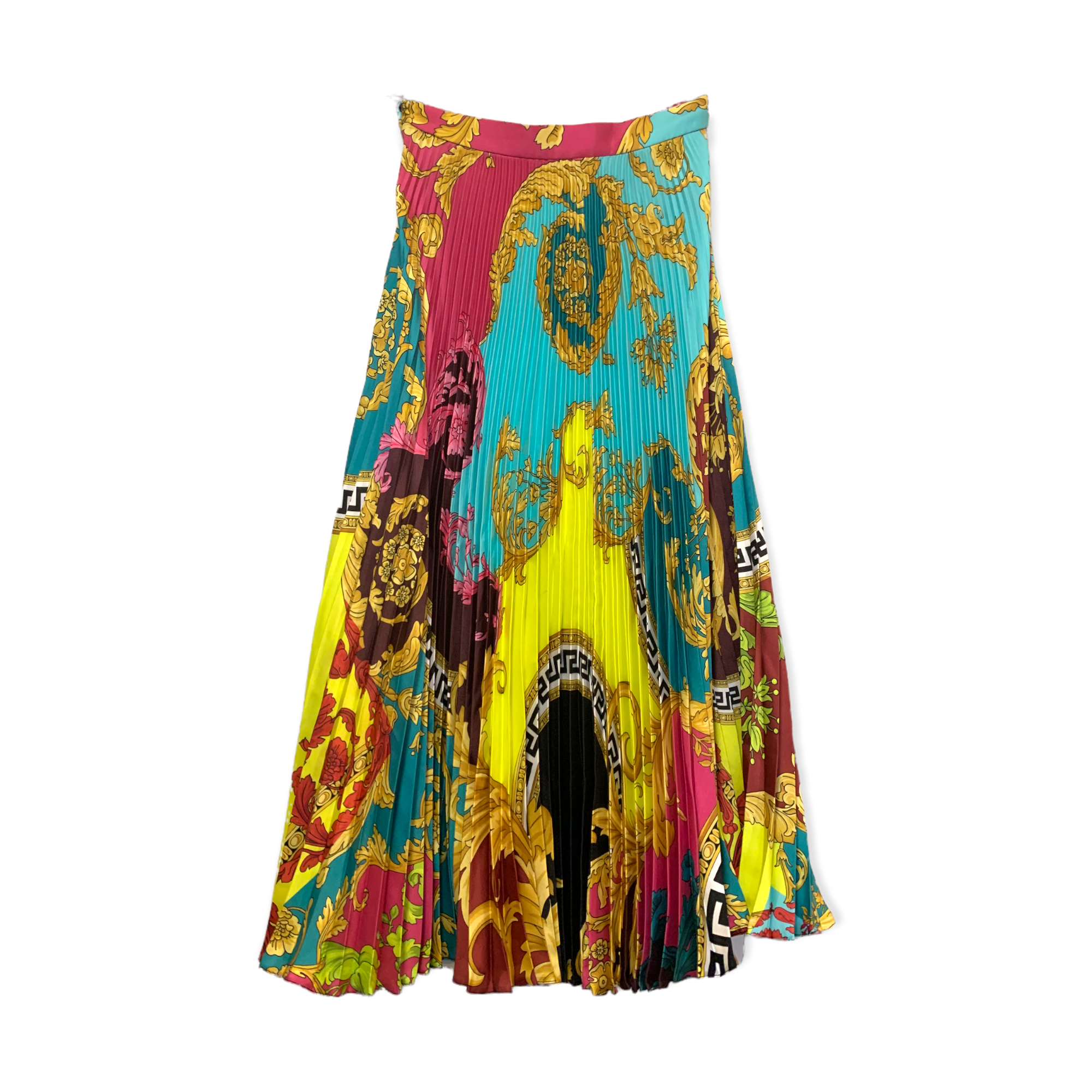 Versace Baroque Montage Voyage Print Set Midi Skirt Kylie Jenner