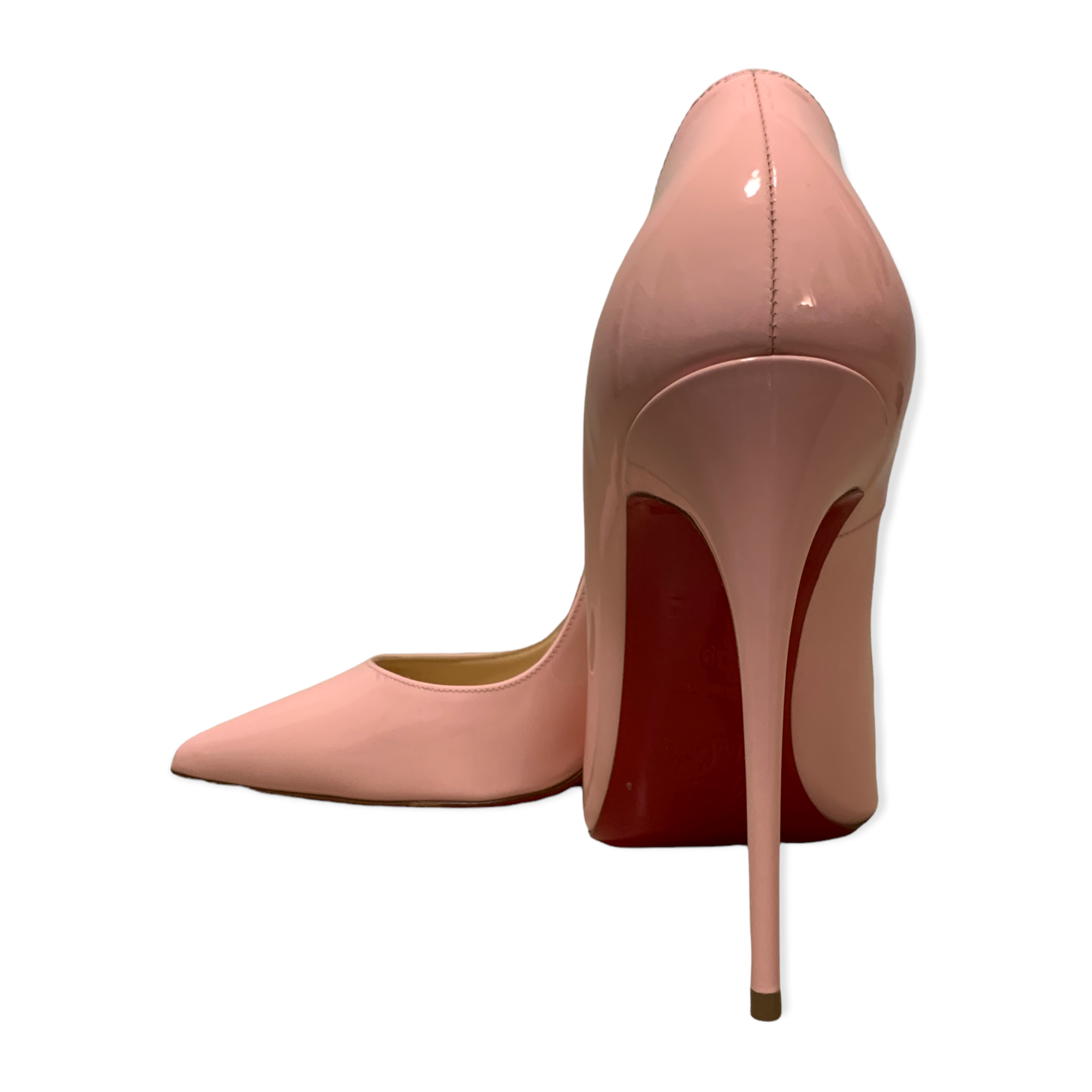 Christian Louboutin Baby Pink Patent Leather So Kate 120 Pumps | Size: 38.5 |