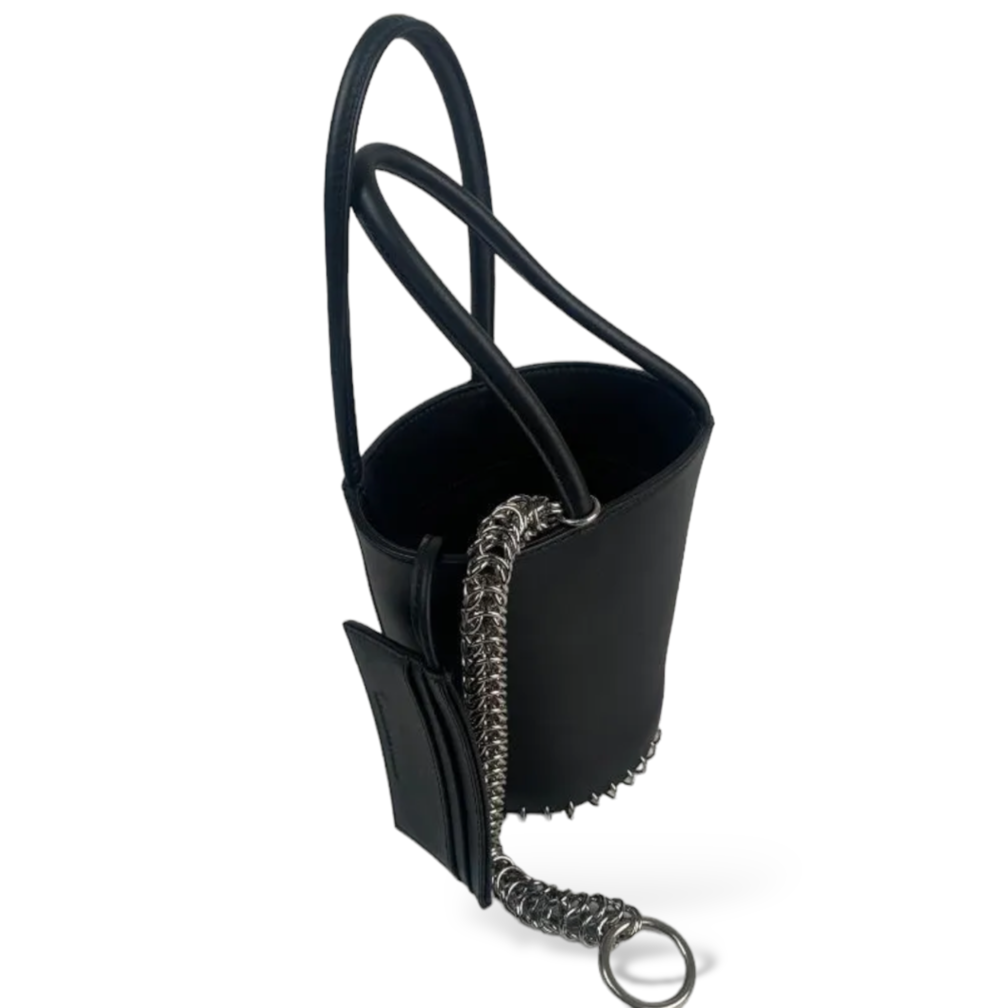 ALEXANDER WANG Roxy Box Mini Chain Leather Bucket Bag