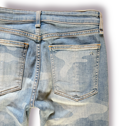 rag & bone Mid-Rise Light Denim Camouflage Jeans - photo 7 of 8