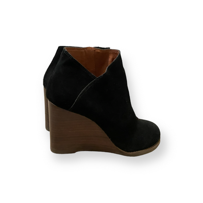 Lucky Brand Black Wooden Wedge Ankle Boots - main product photo