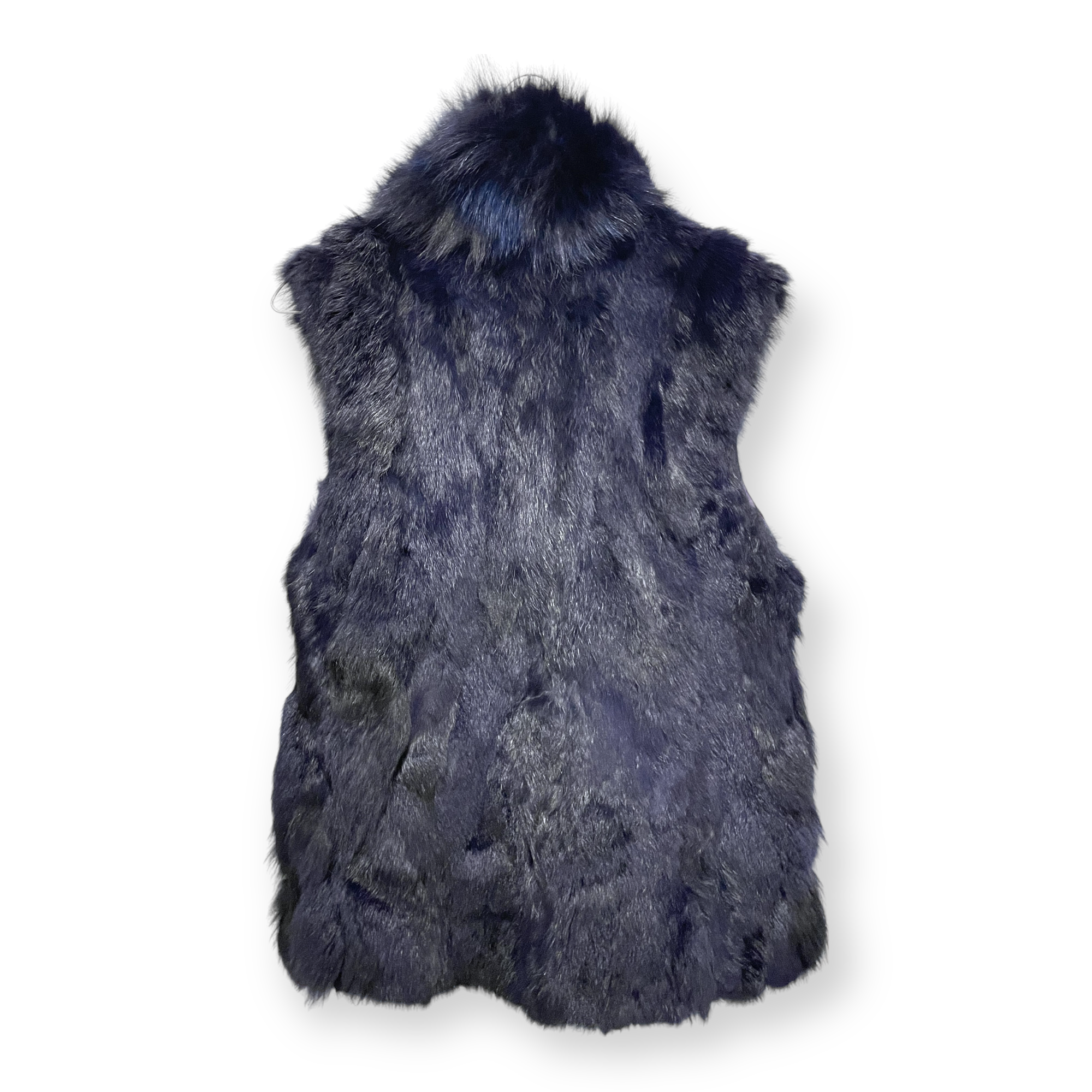 ADRIENNE LANDAU Blue Fur Vest