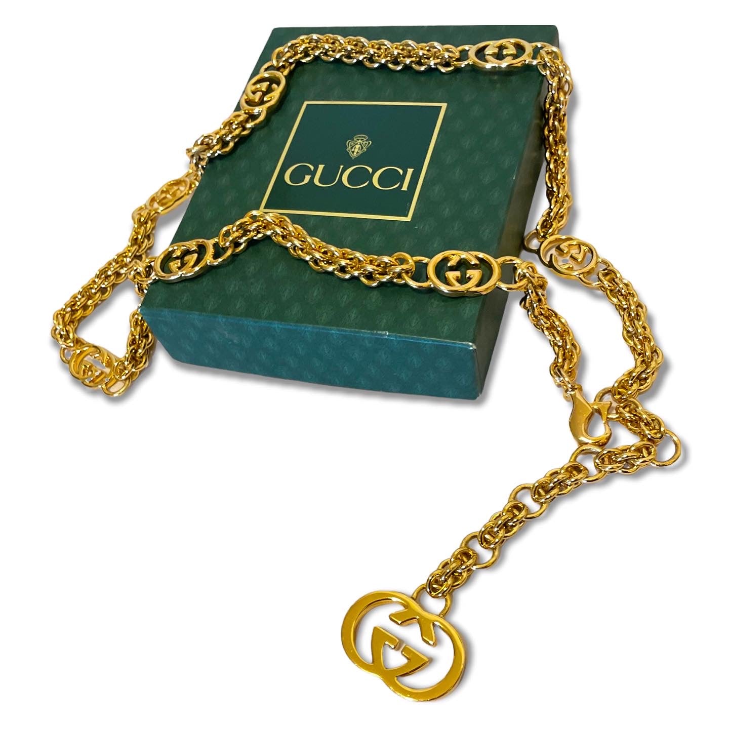 Vintage GUCCI extremely RARE Gold-Tone Metal Chainlink Belt