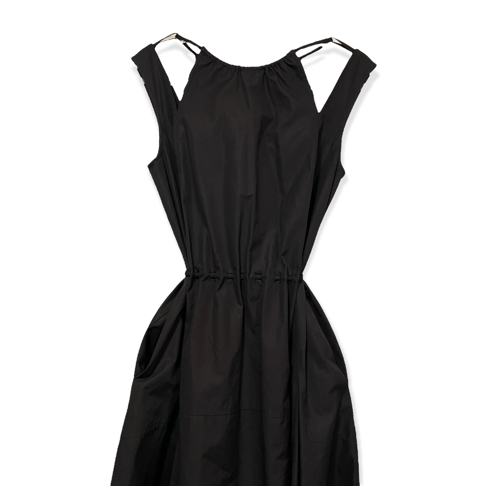 DEREK LAM Black Crew Neck Long Dress Size: | US2, IT38 |