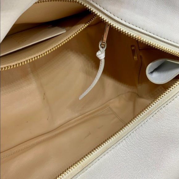 Chloe White leather Tote Handbag