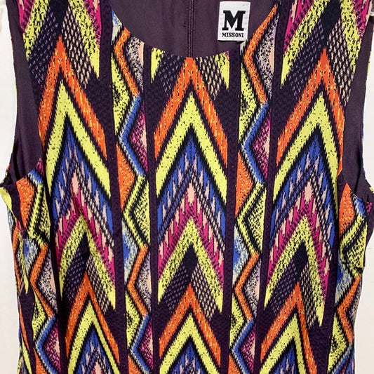 M Missoni Women's Zigzag-print Silk Shift Dress - photo 2 of 12