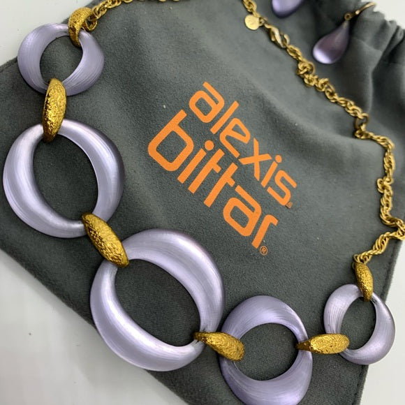 Alexis Bittar Handcrafted Lucite Link Necklace