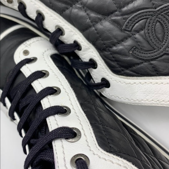 CHANEL Quilted Leather Sneakers