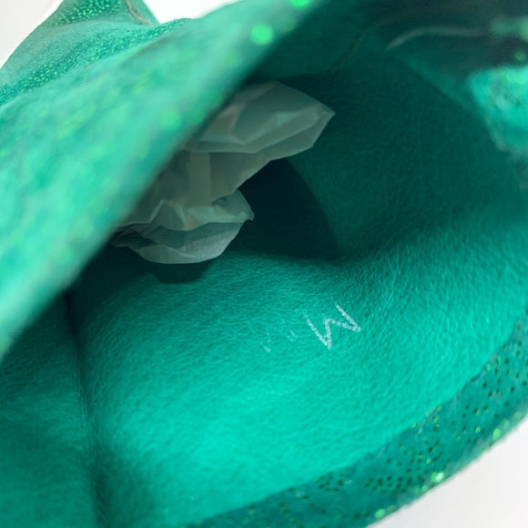 Emerald Leather/Suede Handemade Vintage Gloves