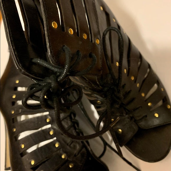 Dolce Vita Size 8 Black Lace Up Heels