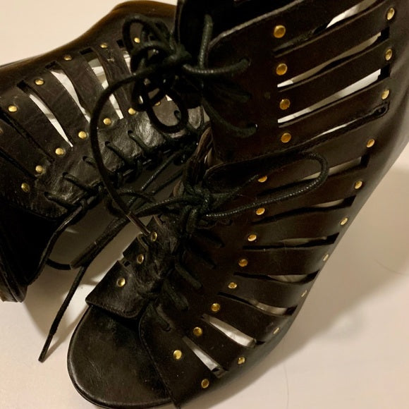 Dolce Vita Size 8 Black Lace Up Heels