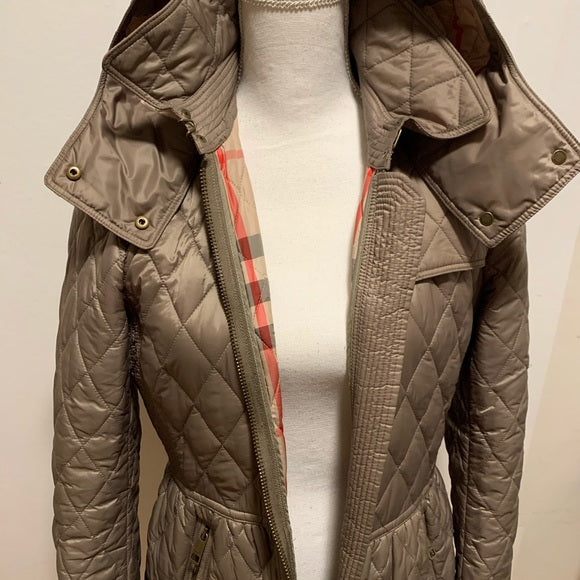 Burberry Women’s Quilted Taupe Jacket