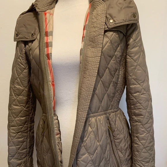 Burberry Women’s Quilted Taupe Jacket